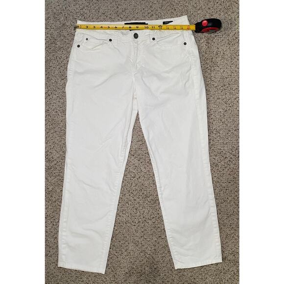 Calvin Klein White Skinny Cropped Jeans - Size 8 - Picture 6 of 13